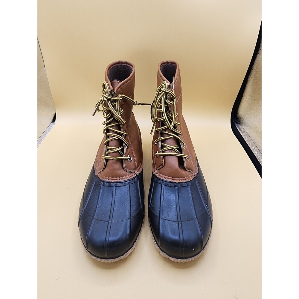 CANYON CREEK Duck Boots Women's Sz 12 Unisex Waterproof Brown Faux Leather & Fur - Picture 3 of 7